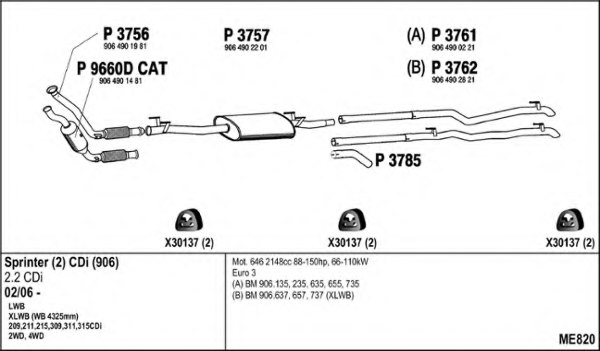 FENNO ME820 Exhaust System
